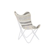 Trdgrdssoffa DKD Home Decor Vit Gr 74 x 65 x 90 cm