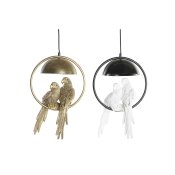 Taklampa DKD Home Decor Gyllene Vit 220 V 50 W (29,5 x 22 x 44,5