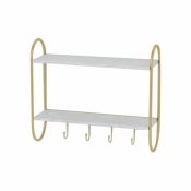 Vggmonterad rockhngare DKD Home Decor Metall MDF Glam (50 x 15