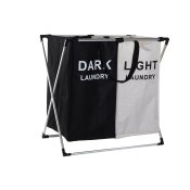Tvttkorg DKD Home Decor Hopfllbar Double Metall Polyester (63