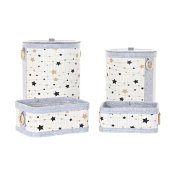 Multifunktionell korg DKD Home Decor Bambu Stjrnor 36 x 36 x 50