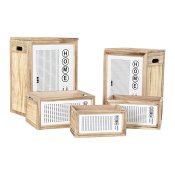 Tvttkorg DKD Home Decor Naturell Paulowniatr (40 x 30 x 55 cm)