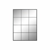 Vggspegel DKD Home Decor Svart Glas Jrn Speglar Fnster 90 x 1