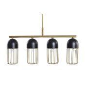 Taklampa DKD Home Decor Svart Gyllene 220 V 50 W (60 x 11 x 26 c
