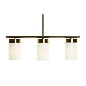 Taklampa DKD Home Decor Vit Gyllene Metall Glas 60 x 15 x 25 cm