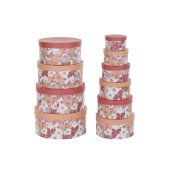 Set med stapelbara frvaringsldor DKD Home Decor Virgok Rnder