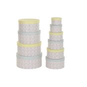 Set med stapelbara frvaringsldor DKD Home Decor Grn Gul Multi