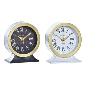 bordsklocka DKD Home Decor Vit Svart (2 antal)