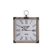 Vggklocka DKD Home Decor Vit Naturell Jrn Tr MDF 60 x 4,5 x 7