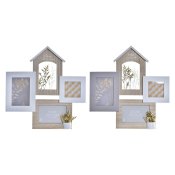 Fotoram DKD Home Decor Tr 39 x 3 x 41 cm Naturell Vxt (2 antal