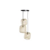 Taklampa DKD Home Decor 43 x 43 x 100 cm Svart Brun Bambu 50 W