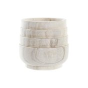 Kruka DKD Home Decor Brun Naturell Fyrkantig Boho 17 x 17 x 16 c