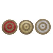 Matta DKD Home Decor Fibrer Sjgrs (90 x 90 x 2 cm) (3 antal)