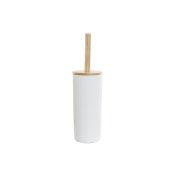 Toalettborste DKD Home Decor 10 x 10 x 38 cm Naturell Vit Stengo