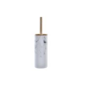 Toalettborste DKD Home Decor Vit Naturell Metall Harts Gummi Mar