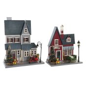 Julgranskula DKD Home Decor Metall PVC Hus (30 x 12,5 x 40 cm) (