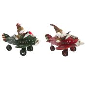Julgranskula DKD Home Decor Flygplan Metall (36,5 x 23 x 25 cm)