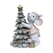Julgranskula DKD Home Decor Mus Harts (10 x 6,5 x 11 cm) (2 anta