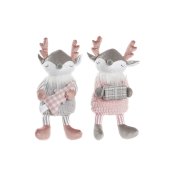 Prydnadsfigur DKD Home Decor Jul Djur Polyester Rdjur (14 x 17