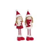 Prydnadsfigur DKD Home Decor Jul Docka Polyester Flickor (11 x 7