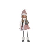 Prydnadsfigur DKD Home Decor Jul Docka Polyester Flickor (15 x 9
