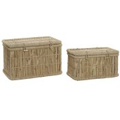Koffertset DKD Home Decor 74 x 46 x 46 cm Snre Bambu