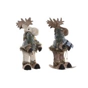 Prydnadsfigur DKD Home Decor Jul Ren Naturell polystyren (15 x 1