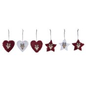 Juldekorationer DKD Home Decor Polyester (21 x 8 x 1 cm) (8 cm)
