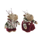 Julgranskula DKD Home Decor Polyester Ren (9 x 12 x 15 cm) (2 an