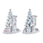 Julgranskula DKD Home Decor Mus Harts (13 x 8,5 x 16 cm) (2 anta