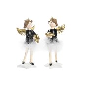 Julgranskula DKD Home Decor Harts ngel (8 x 9 x 20 cm) (2 antal