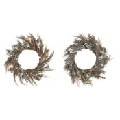 Julkrans DKD Home Decor Blomster (60 x 10 x 60 cm) (2 antal)