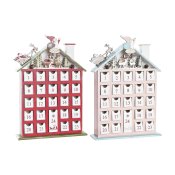 Adventskalender DKD Home Decor Tr Hus (27 x 7 x 40 cm) (2 antal