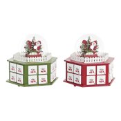 Adventskalender DKD Home Decor Tr (22 x 19 x 20 cm) (2 antal)
