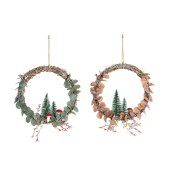 Julgranskula DKD Home Decor LED Ljus Trd (2 antal) (30 x 2 x 30