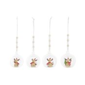 Julgranskula DKD Home Decor Glas Harts Ren (7 x 6 x 8 cm) (4 ant