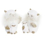 Julgranskula DKD Home Decor Uggla Harts (7,5 x 7 x 10 cm) (2 ant