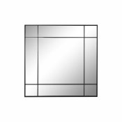 Vggspegel DKD Home Decor Svart Glas Jrn 90 x 3 x 90 cm
