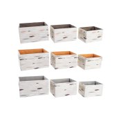 Korg - set DKD Home Decor Brun Gr Orange 32 x 24 x 18 cm (3 ant