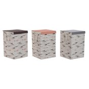 Tvttkorg DKD Home Decor Med lock 36 x 36 x 55 cm Gr Orange (3