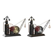 bordsklocka DKD Home Decor Gyllene Silvrig Vintage (2 antal)