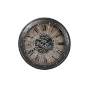 Vggklocka DKD Home Decor Drev Svart Koppar Jrn 80 x 8 x 80 cm
