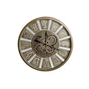 Vggklocka DKD Home Decor Drev Gyllene Jrn 72 x 8,5 x 72 cm