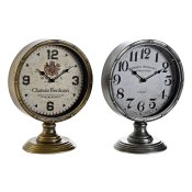 bordsklocka DKD Home Decor Gyllene Silvrig Vintage (2 antal)