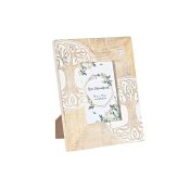 Fotoram DKD Home Decor Vit Brun Tr Glas Mangotr Trd Indier 20