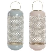 Ljusstakar DKD Home Decor Bl Rosa Aluminium 24 x 24 x 60 cm 24