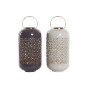 Ljusstakar DKD Home Decor Beige Aluminium 24 x 24 x 57 cm Malva-