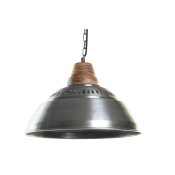 Taklampa DKD Home Decor Silvrig Brun Jrn Mangotr 50 W (43 x 43