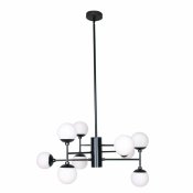 Taklampa DKD Home Decor Glas Svart (76.2 x 76.2 x 40.64 cm)