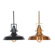 Taklampa DKD Home Decor Svart Gyllene Metall 50 W (2 antal)